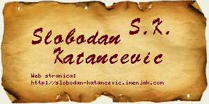 Slobodan Katančević vizit kartica